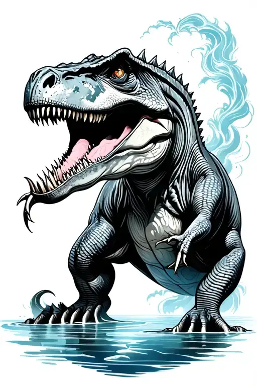 T Rex Eating The Earth Air Water