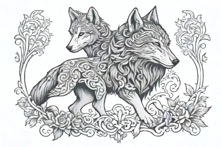 Filigree Surrounding Every Wolf Man