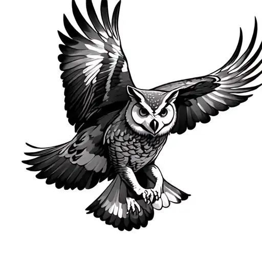 Wolves Owl Flying Away