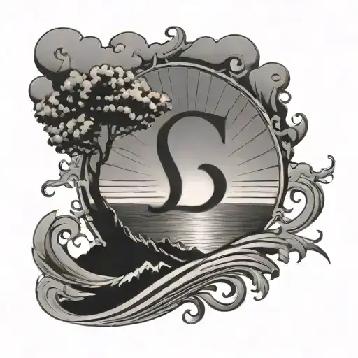 Sunset With S Letter