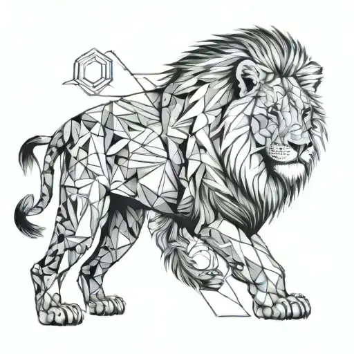 Realistic Lion Geometric