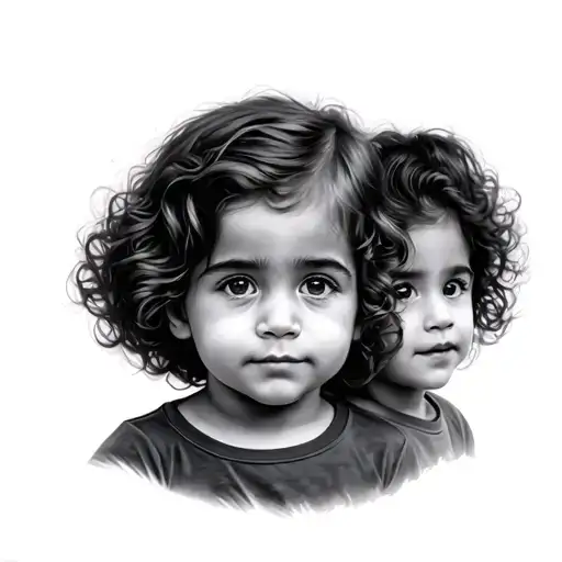 3 Kids Portrait Surrounded