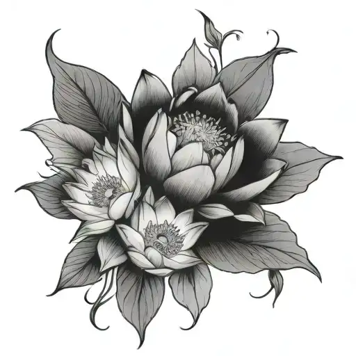 Lotus Flower Bouquet Tied