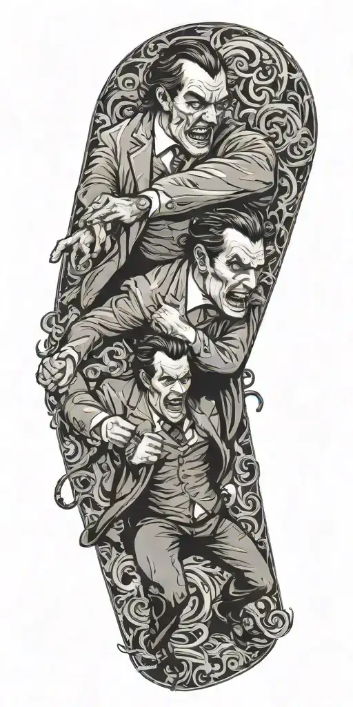 Jekyll And Hyde Fighting Each Other