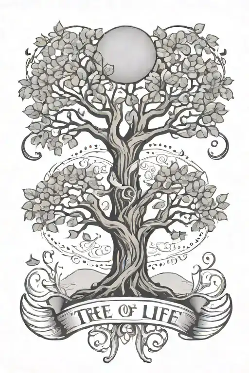 Tree Of Life With 3 Banners Brooklyn Madison Jaxson