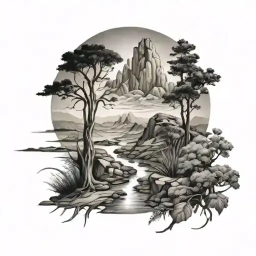 Western Landscape Leg Sleeve