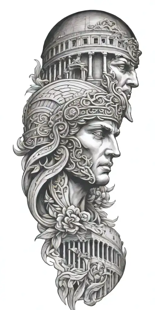 Greek Mythology With Colosseum