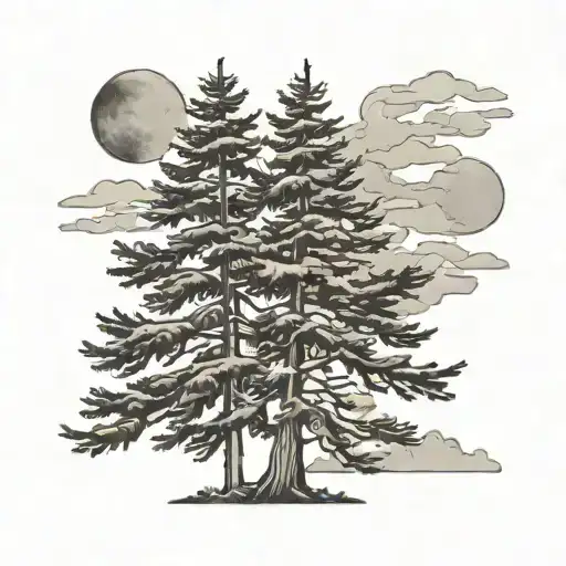 Douglas Fir River Cypress Tree Growing