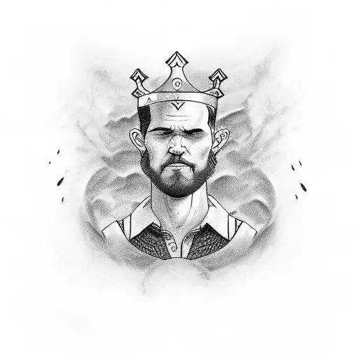 The Word Noah With A Crown