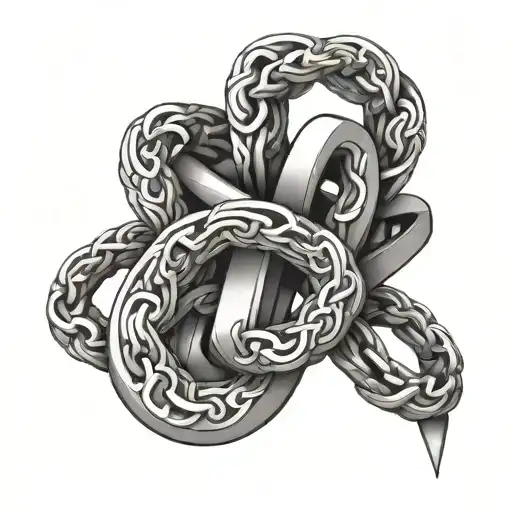 3D Chain With Initials N V A