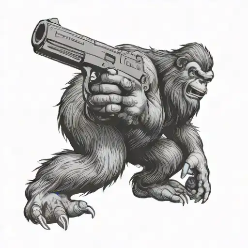 Bigfoot With A Gun