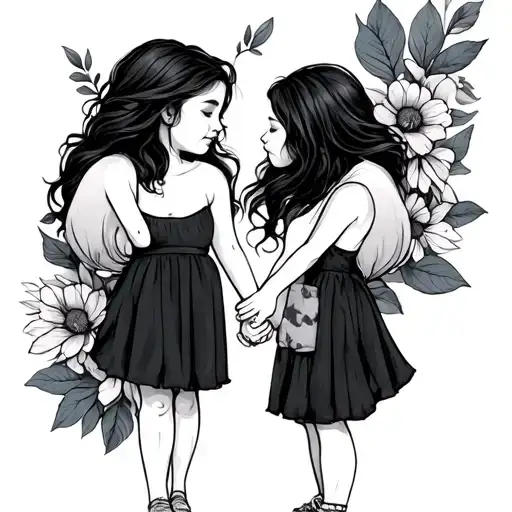 Autisic Daughter Holding Hands