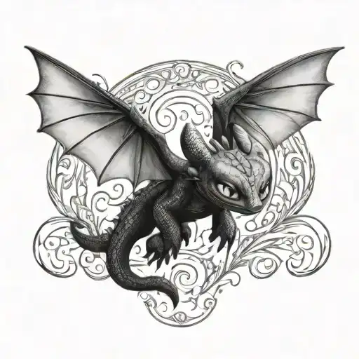 Toothless How To Train Your Dragon Wings Spread