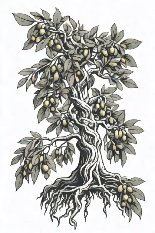 Olive Tree Long Roots Growing