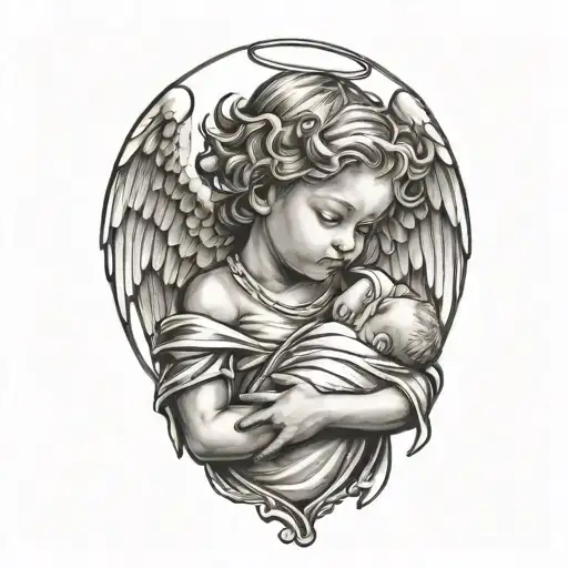 Angel Baby Girl Holding