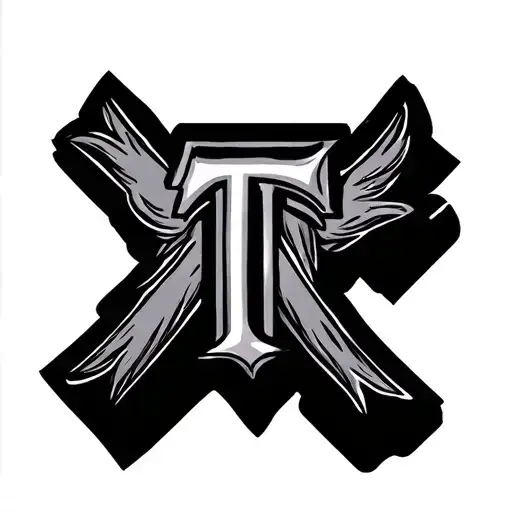 Word Loyalty With T As A Cross In Bubble Letters