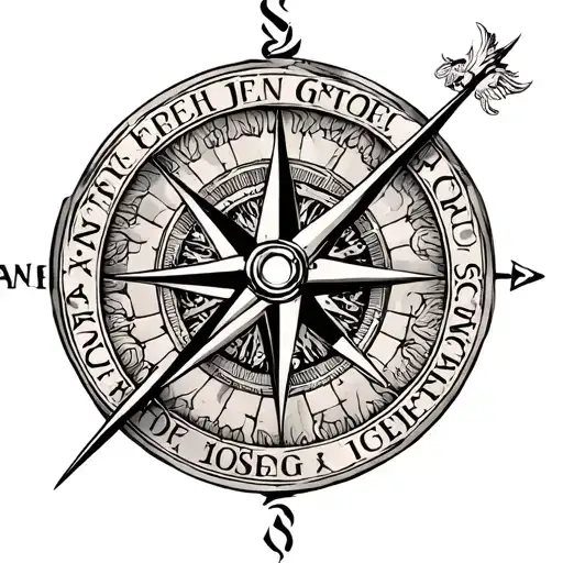 Greek Gods With A Broken Compass And The Name Of Joseph Among Them