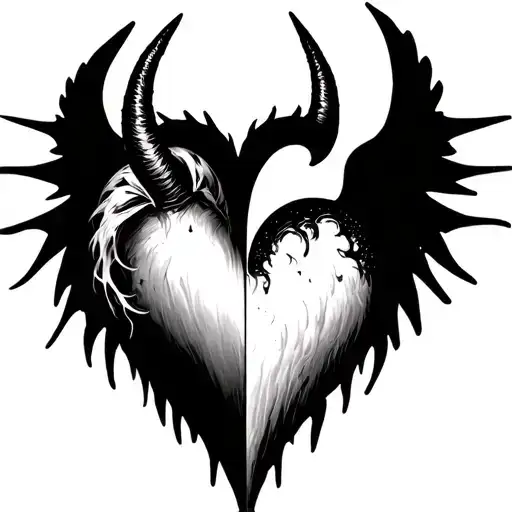Heart Half Devil Half Angel