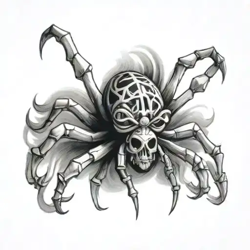 Spider With Chrome Hearts Cross In Abdomen