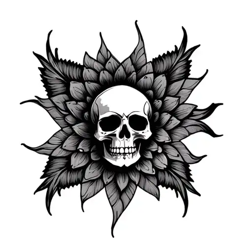 Metal Yoga Boho Mandala Skull