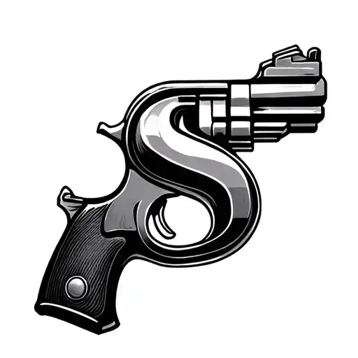 S Shape Gun Spelling Shot