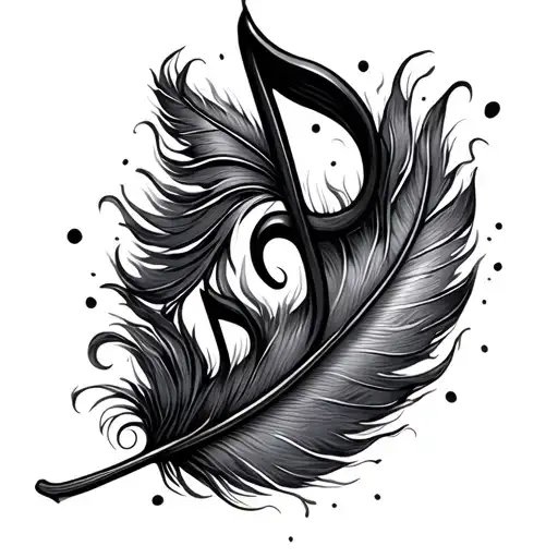 Feather That Turns Into Music Notes