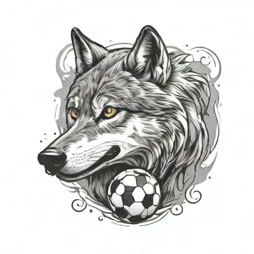 Wolf And Soccer Ball
