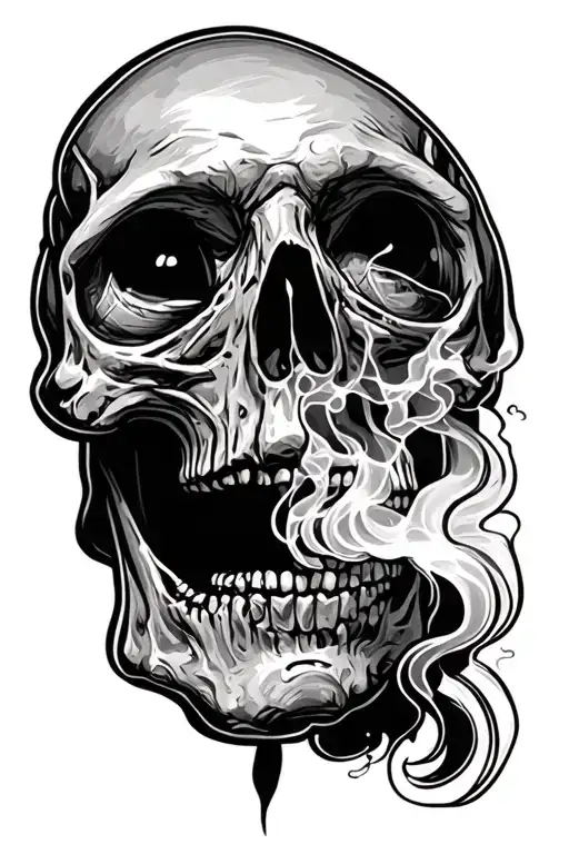 Skeleton Eyes Smoking