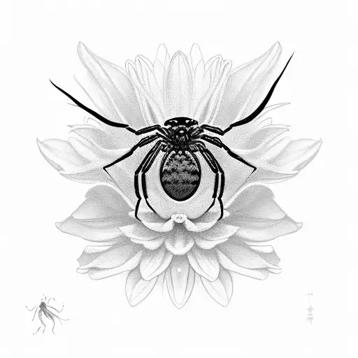 Chrysanthemum With Spider