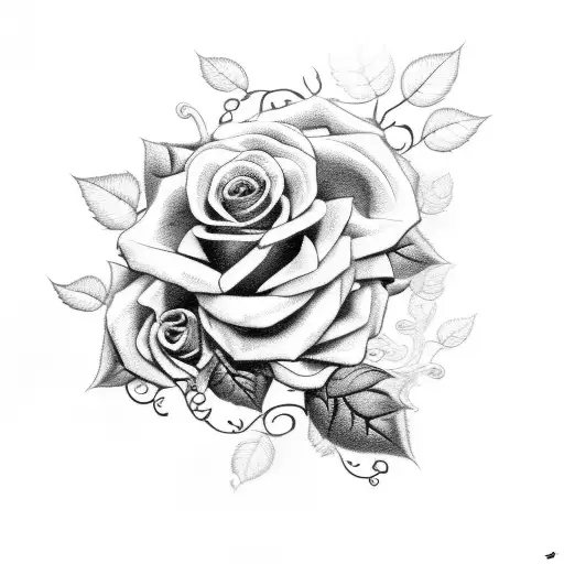 Vine With Black Roses