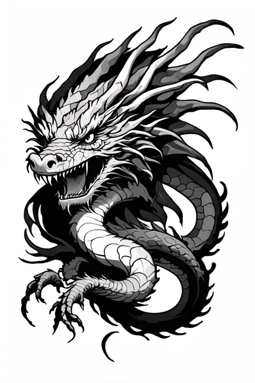 Dragon On Hand And Arm Sleeve