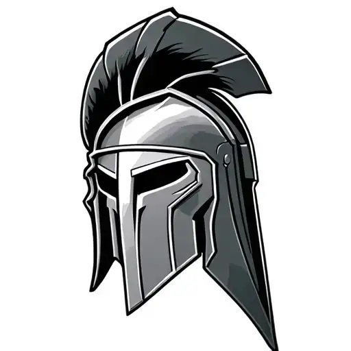 Spartan Helmet With Duster Frontal View