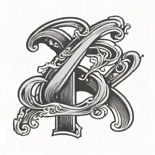 Simple Thin Line Single Letter S L M C