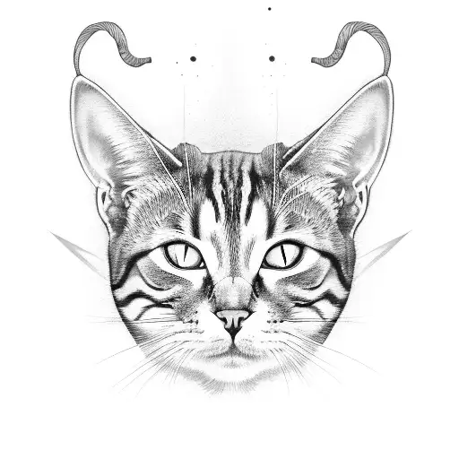 A Muscular Cat Doing A Workout Pose