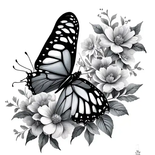 Butterfly And Floral Dainty