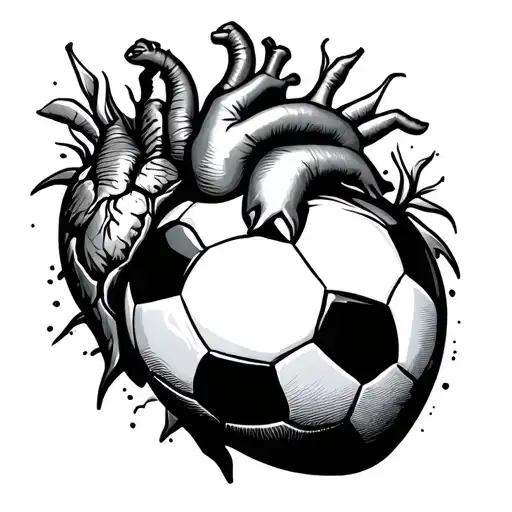 Hearth Growing From Soccer Ball