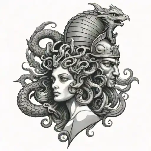 Medusa With Horus Holding