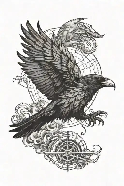 Vikings Raven Ocean Map