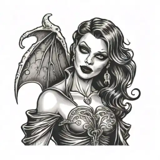 Female Vampire Staked In The Heart Half Dust