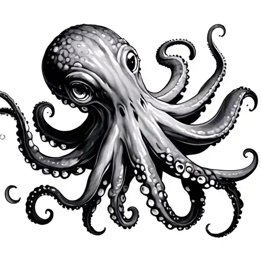 Octopus Wrapping A Fore Arm