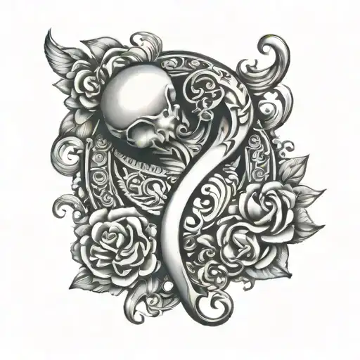 Uterus With Ovaries Tattoo With Greek Zeta Symbol