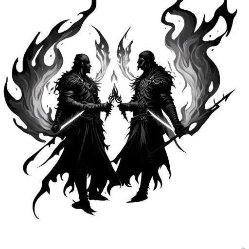 Dueling Fire Mages