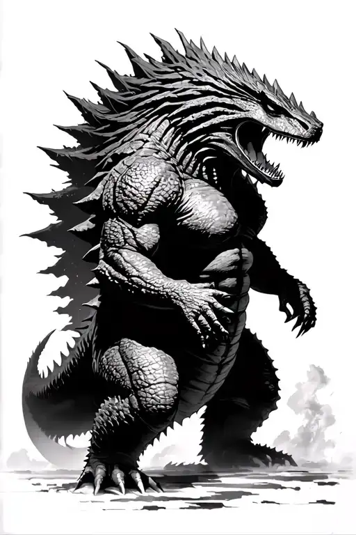 Godzilla Manga Inspired Scene