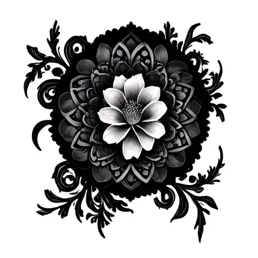 Mastectomy Scar Cover Lace Like Patterns