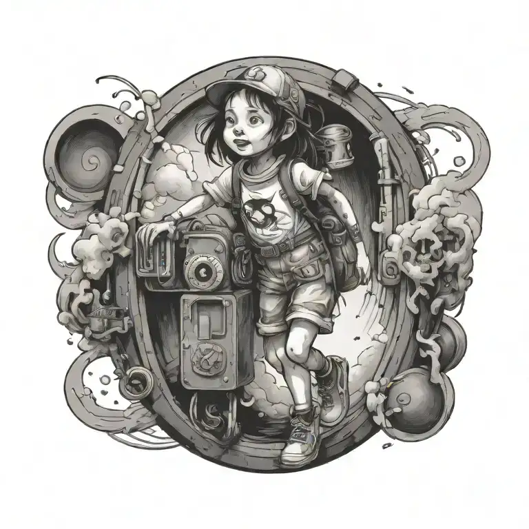 Portal That Shows A Adventurous Travling Toddler Girl Being Free And Happy