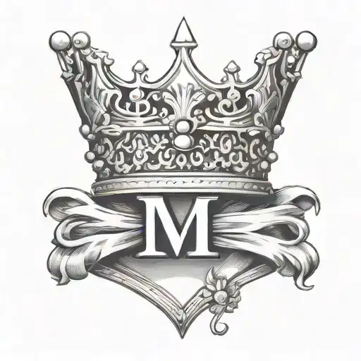 The Letter M With A Kings Crown Hanging