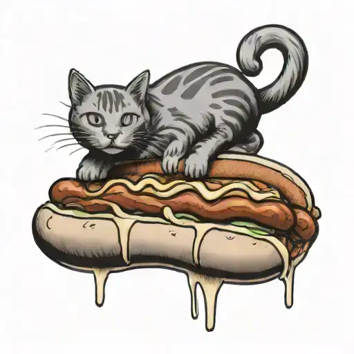 Cat Inside A Hotdog