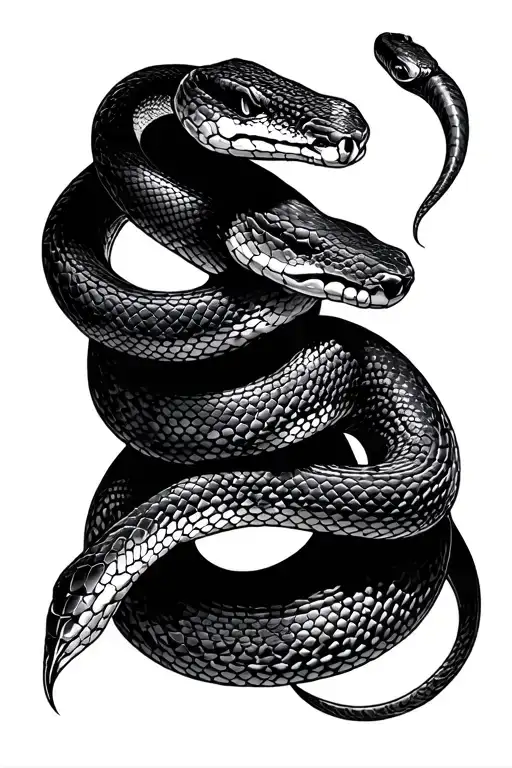 Snake Around Arm Up To Collarbone