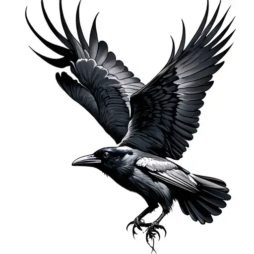 Crow Flying Neck