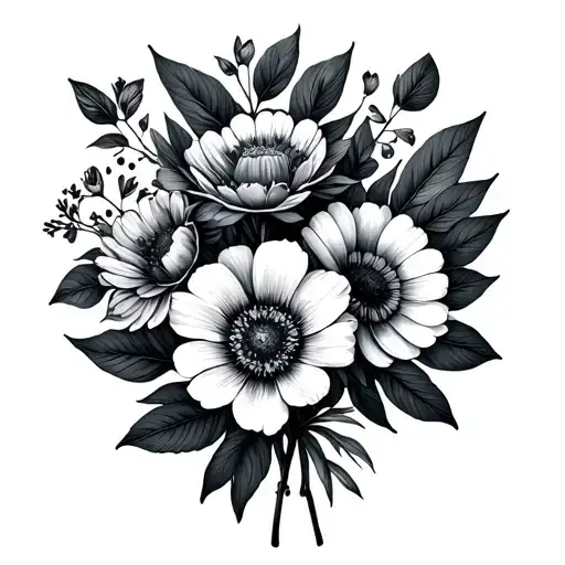 Birth Flower Bouquet For January February March May And July